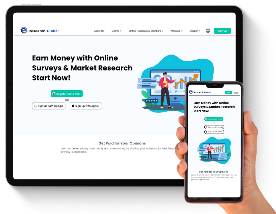répondre à des sondages sur mobile ou ordinateur